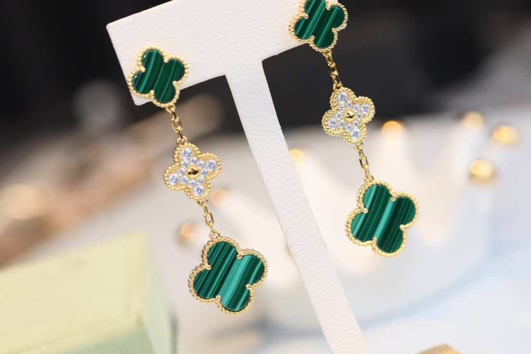 VCA Magic Alhambra Earrings 3 Motifs - Best Replica Jewelry™