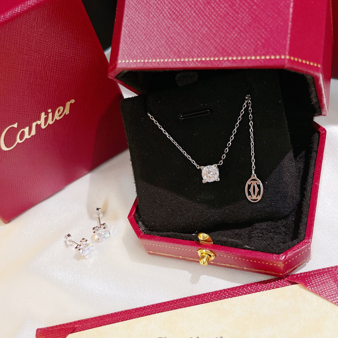 Cartier Claw Drill Diamond Necklace - Best Replica Jewelry™