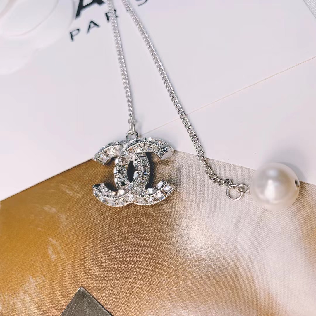 Chanel Silver Color Tassel Pendant Necklace - Best Replica Jewelry™