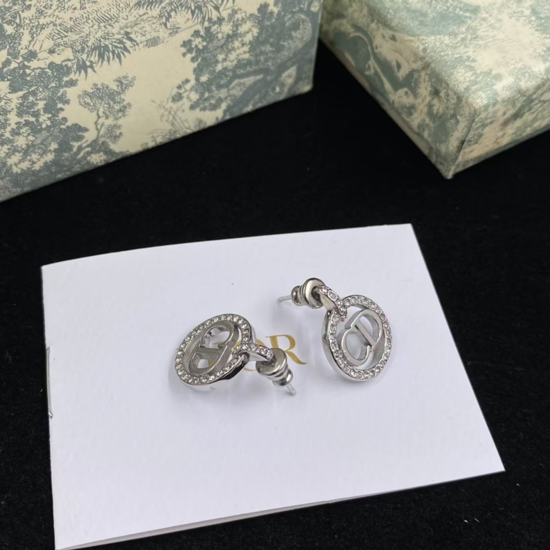 Dior Round Hoop CD Earrings - Best Replica Jewelry™