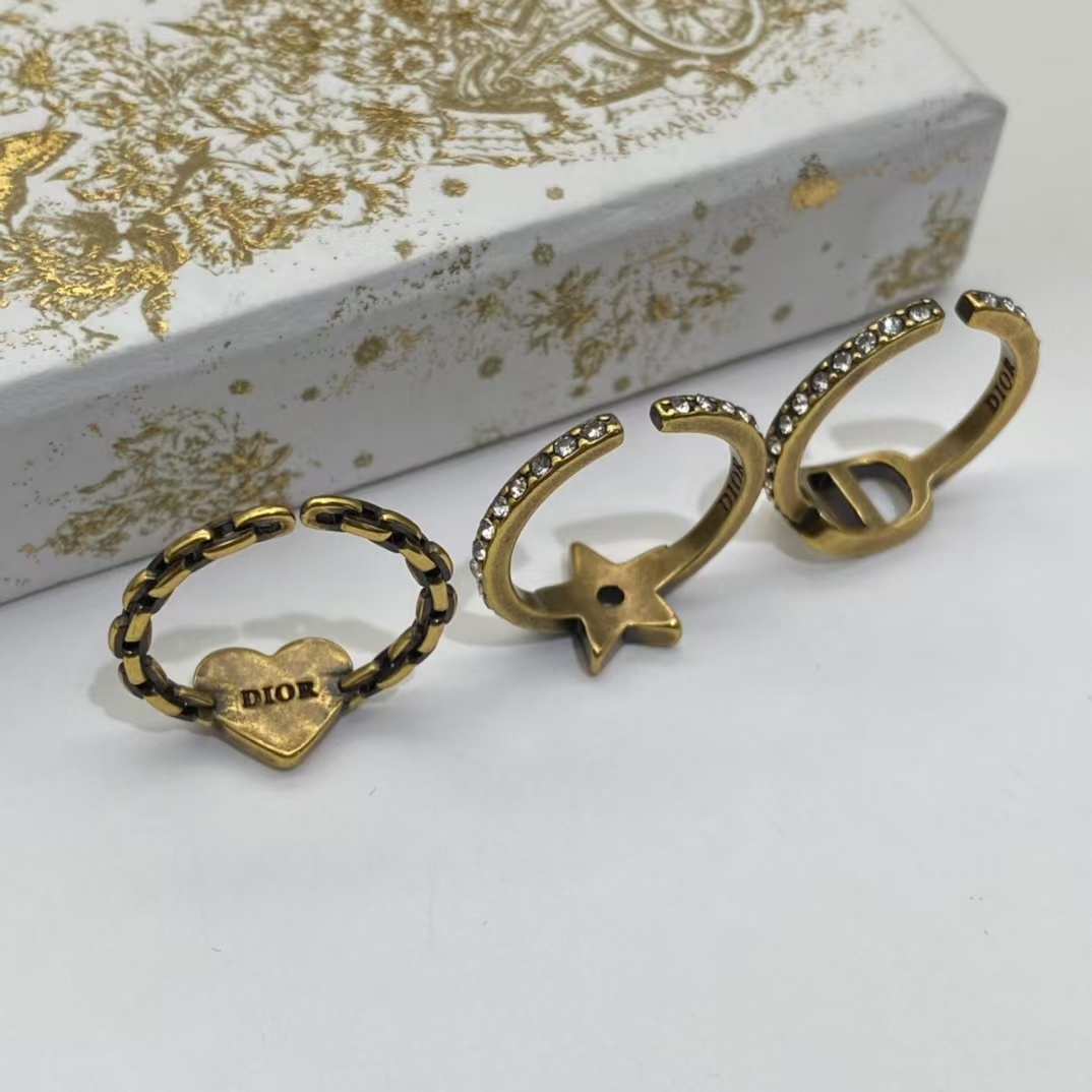 Dior Stacked Rings - 3 Pieces - Best Replica Jewelry™