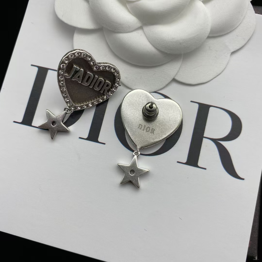 Dior JADIOR Heart with Star Drop Earrings - Best Replica Jewelry™
