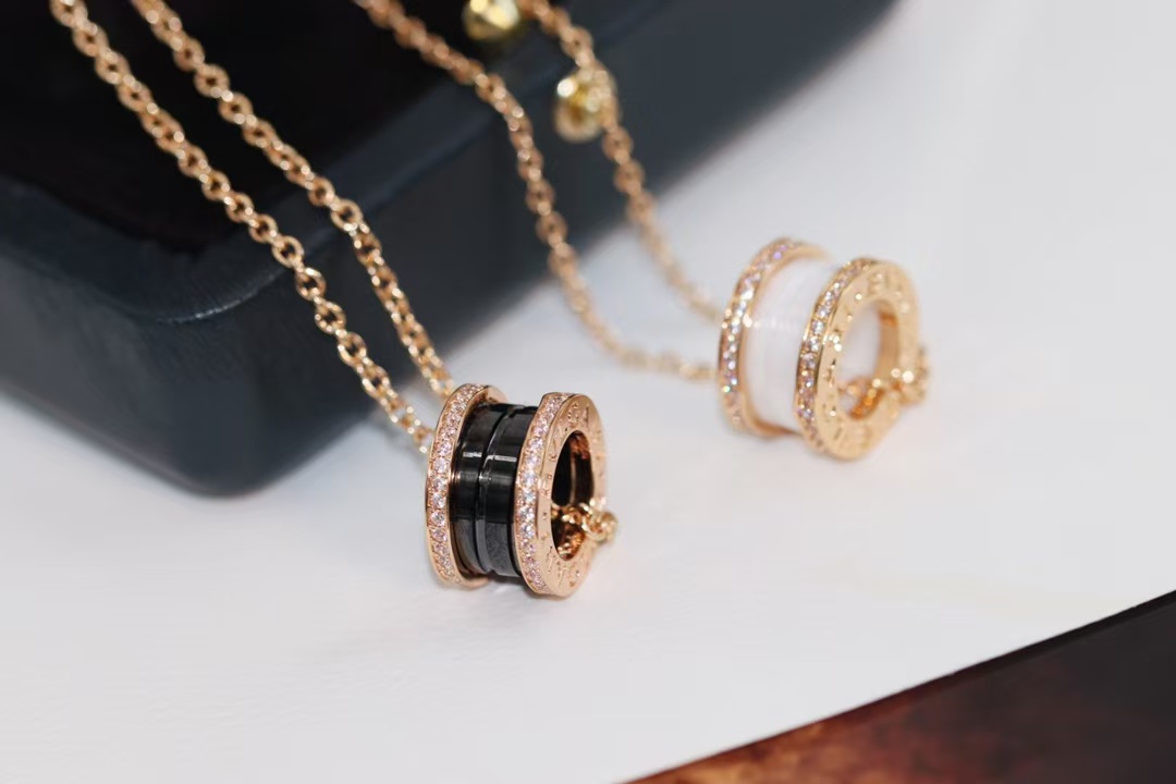 Bvlgari B.zero1 Necklace - Ceramic & Diamond - Best Replica Jewelry™