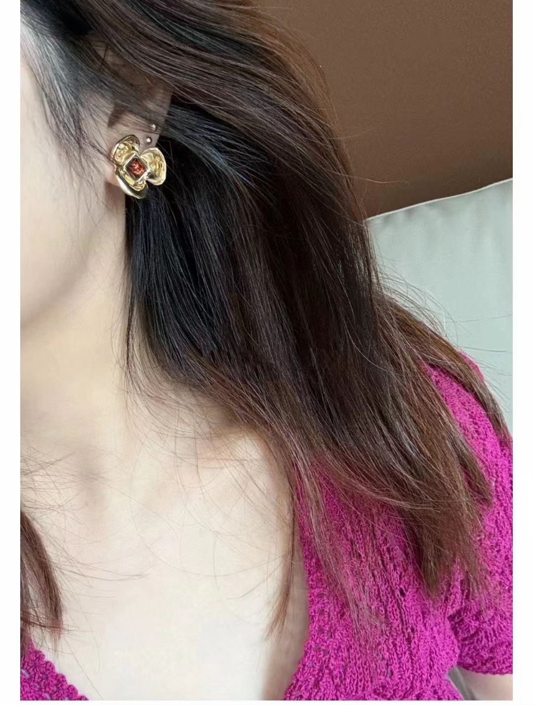 Chanel Gold Camellia Stud Earrings - Best Replica Jewelry™