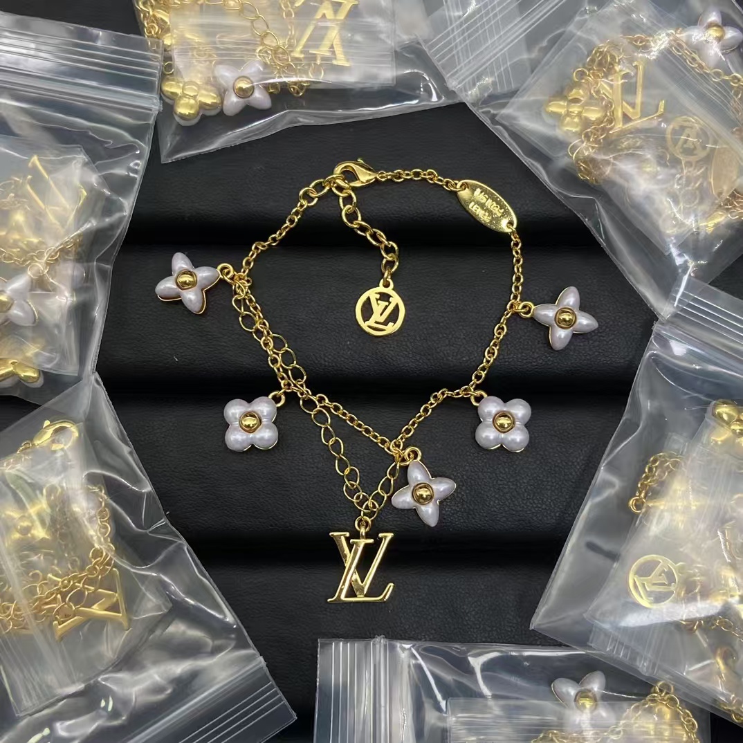 Louis Vuitton Star LV Letters Charms Bracelet - Best Replica Jewelry™