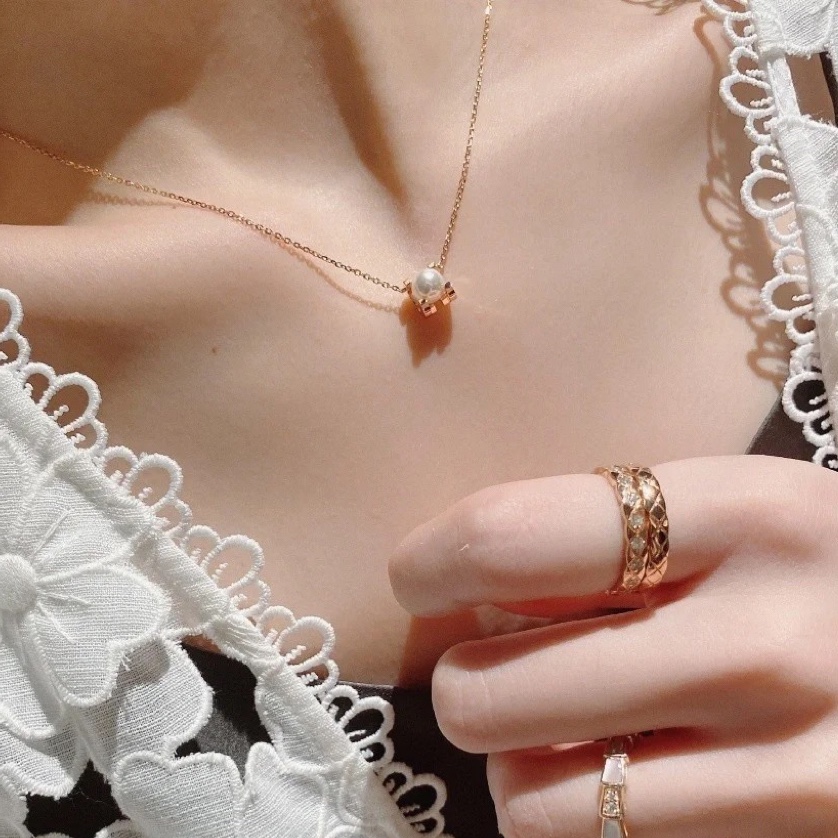 Cartier Enhancer Pearl Pendant Necklace - Rose Gold Color - Best Replica Jewelry™