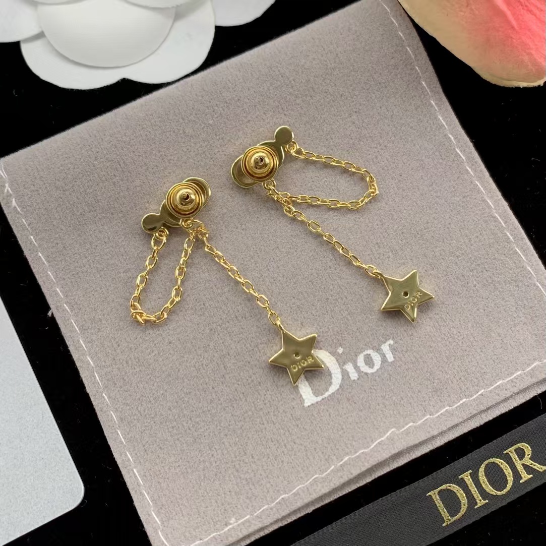 Dior Star Dangle Long Earrings - Best Replica Jewelry™