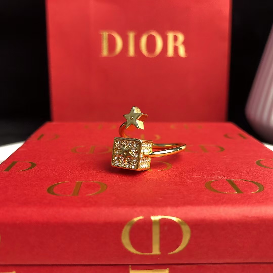 Dior Cube and Star Open Ring - Best Replica Jewelry™