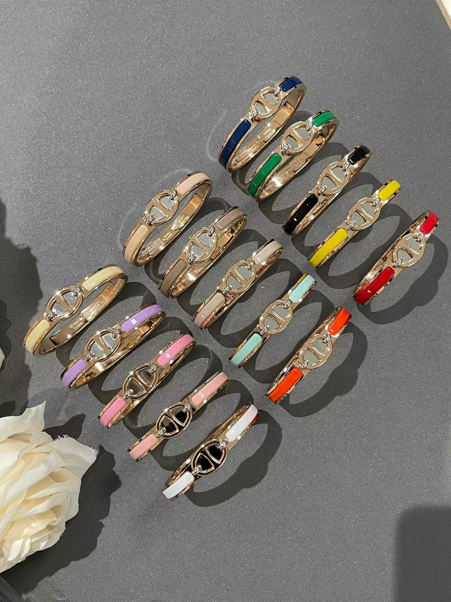 Hermes Pig Nose Enamel Bracelet Bangle - Best Replica Jewelry™