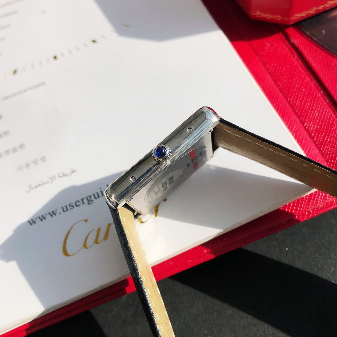 Cartier Classic Tank Series Calf Leather Strap Women Watch - Best Replica Jewelry™