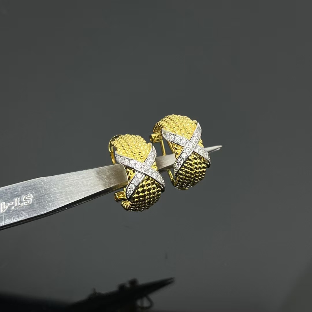 Tiffany Rope Six-Row Ear Clips Earrings - Best Replica Jewelry™