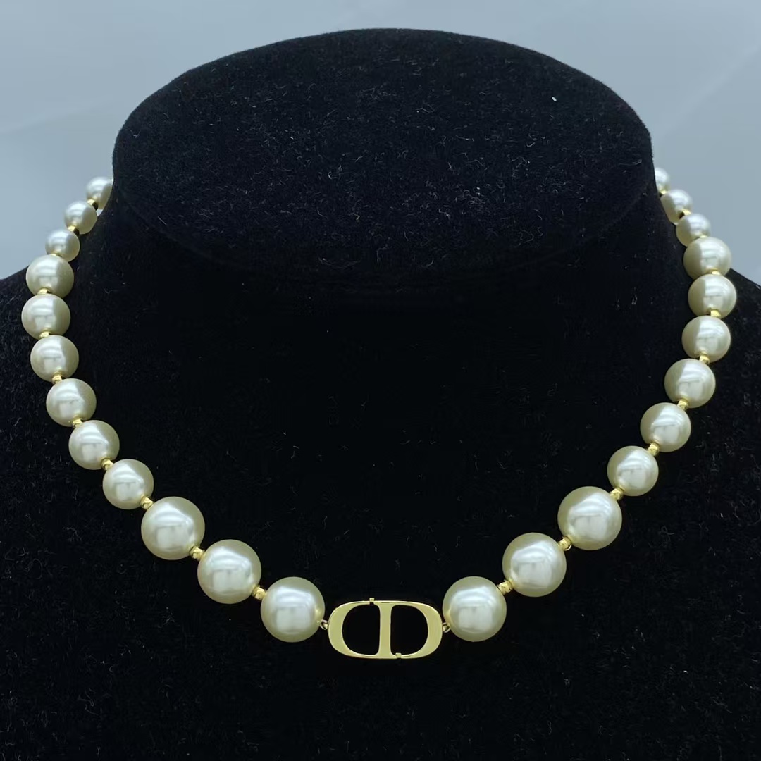 Dior CD Pendant Pearl Choker Necklace - Best Replica Jewelry™