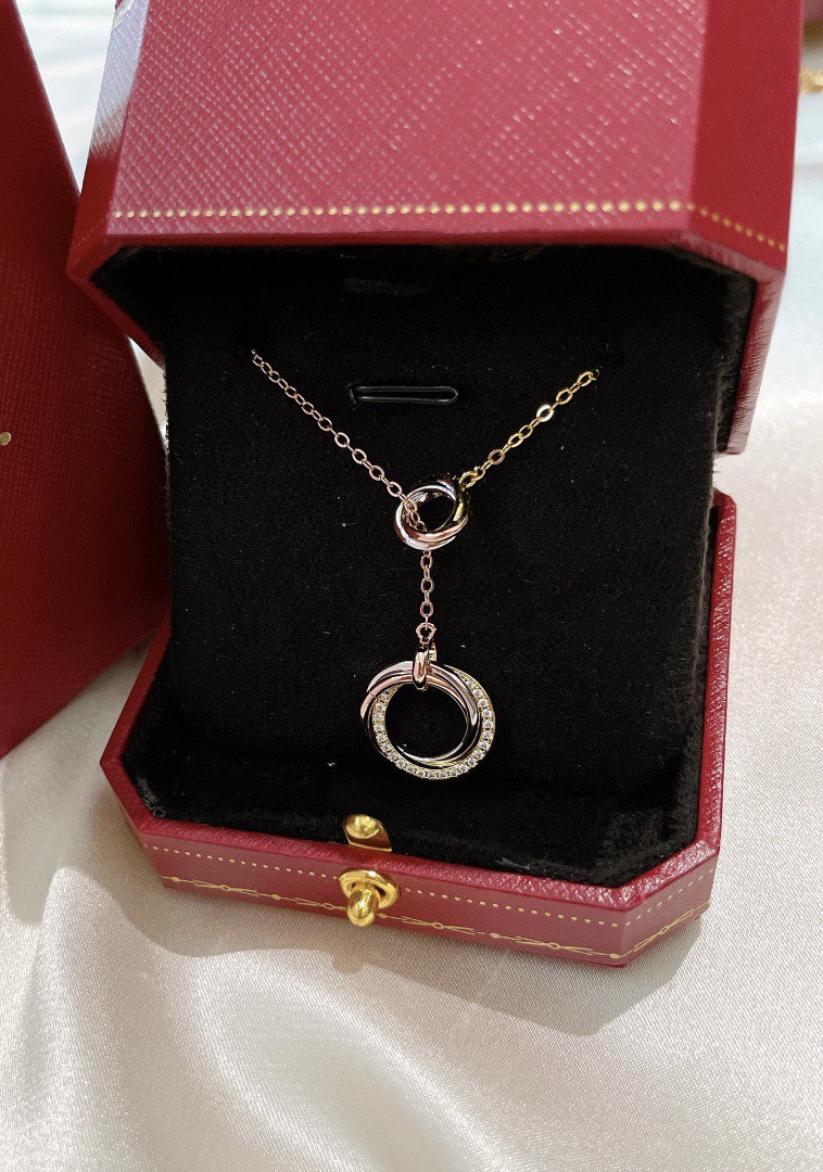 Cartier Three Colors Round Wrap Pendant Necklace - Best Replica Jewelry™