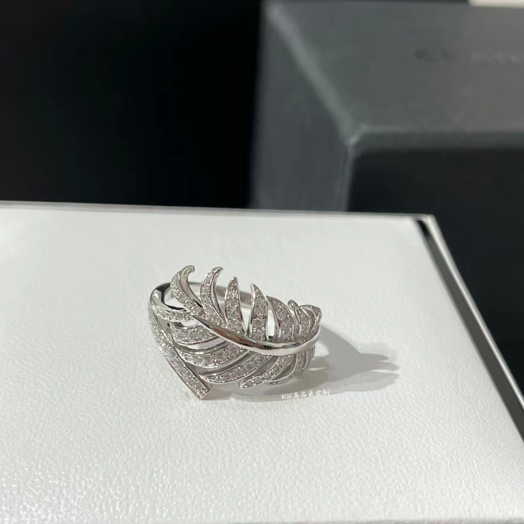 Chanel Diamond Feather Plume De Ring Earrings Necklaces - Best Replica Jewelry™