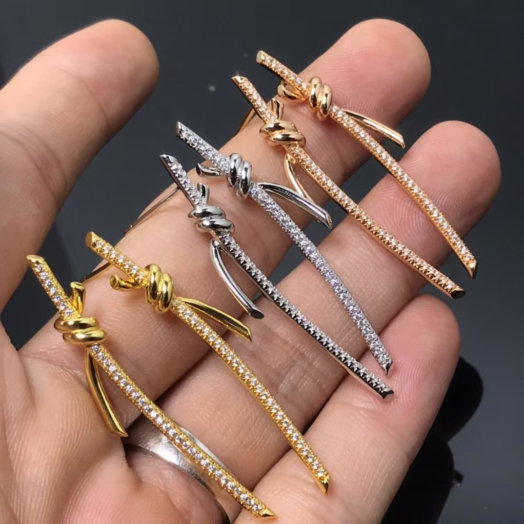 Tiffany Knot Drop Earrings - Best Replica Jewelry™