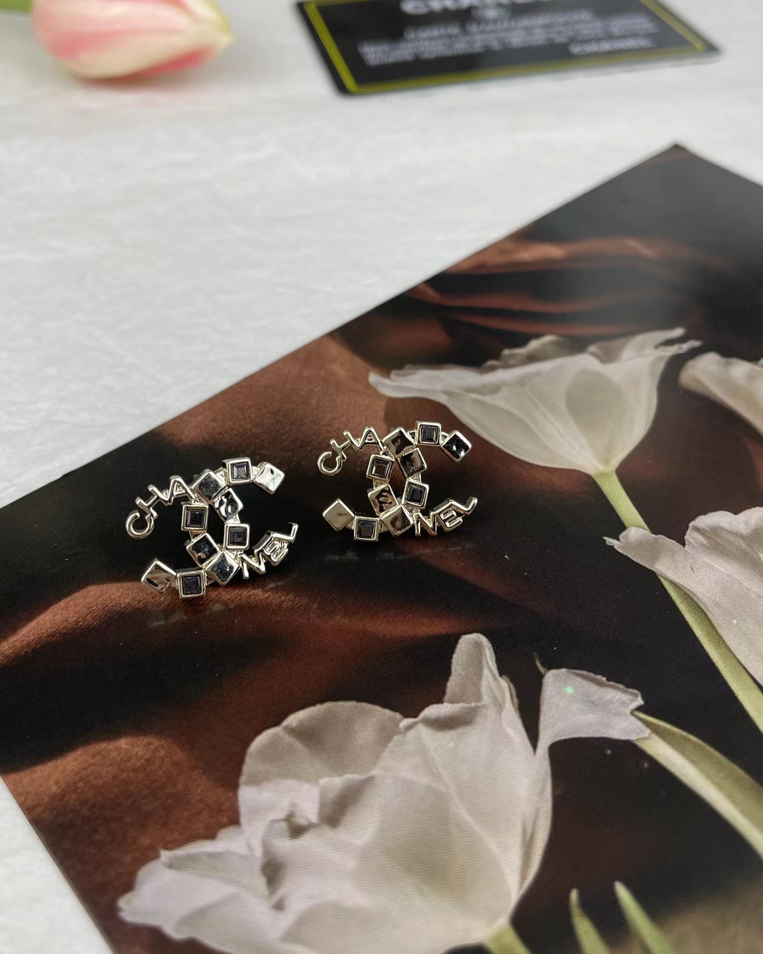 Chanel Letters Double C Earrings - Best Replica Jewelry™