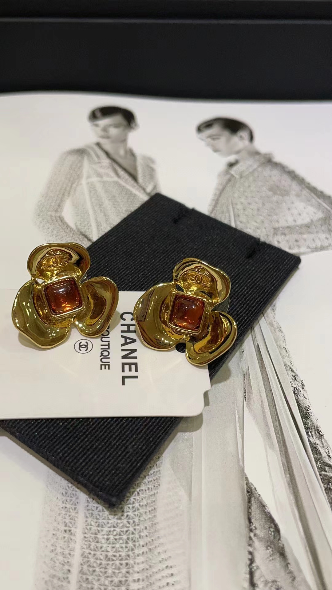 Chanel Gold Camellia Stud Earrings - Best Replica Jewelry™