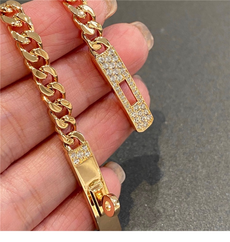 Hermes Cuban Chain Pig Nose Bracelet - Best Replica Jewelry™