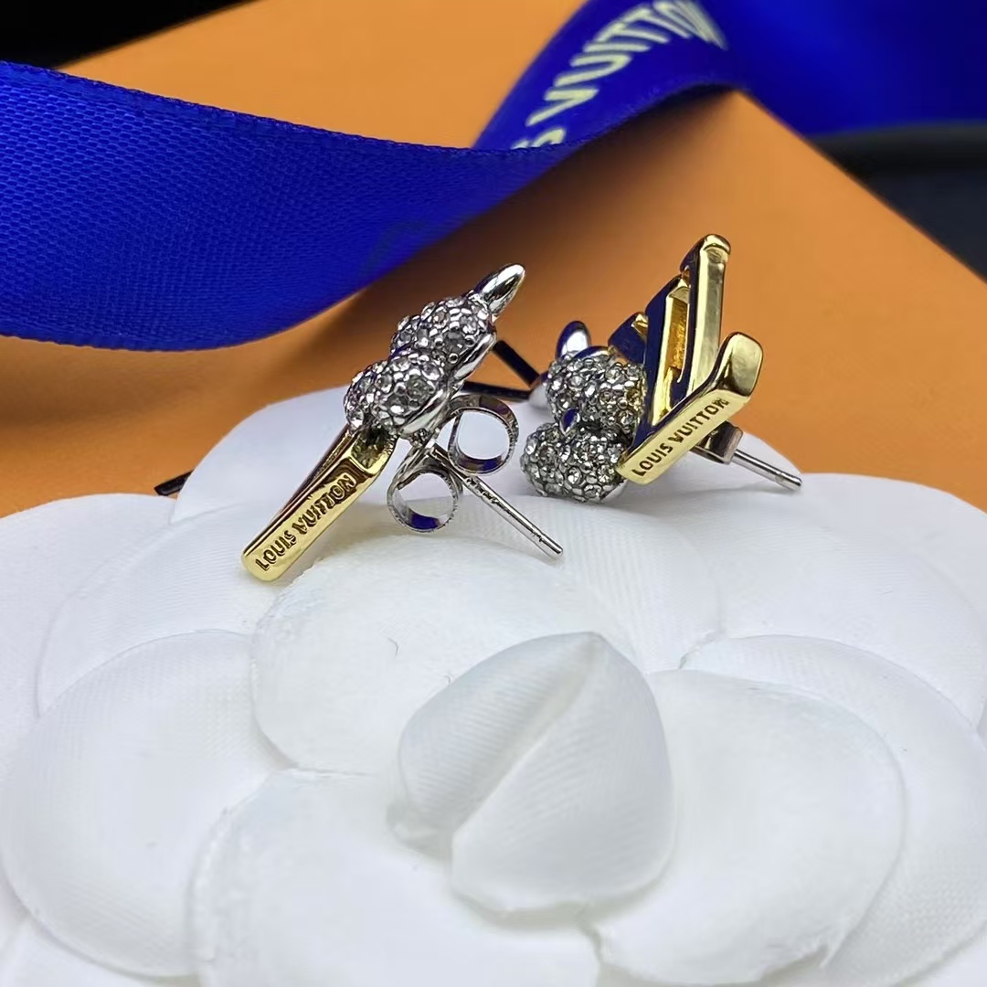 Louis Vuitton Mixed Color Stud Earrings - Best Replica Jewelry™