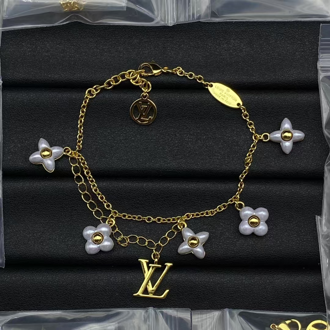 Louis Vuitton Star LV Letters Charms Bracelet - Best Replica Jewelry™