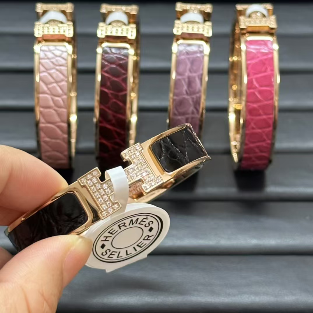 Hermes Crocodile Bracelet Bangle - Best Replica Jewelry™