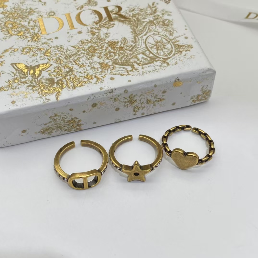 Dior Stacked Rings - 3 Pieces - Best Replica Jewelry™