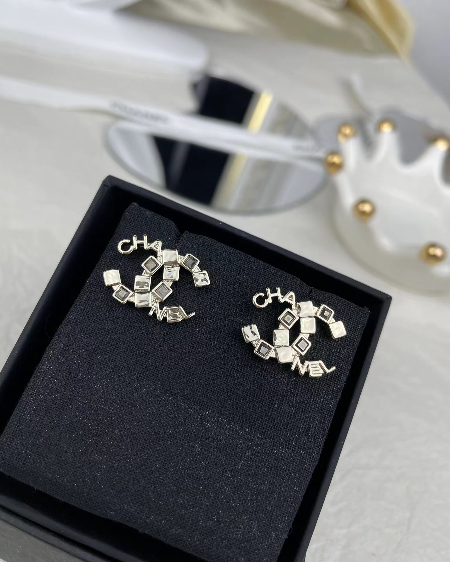 Chanel Letters Double C Earrings - Best Replica Jewelry™