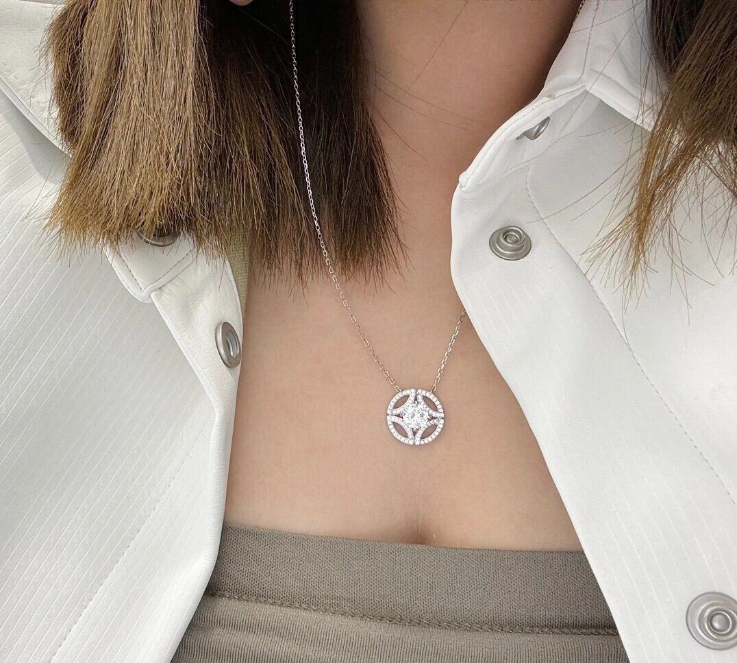 Cartier Hollow Round Pendant Necklace - Best Replica Jewelry™