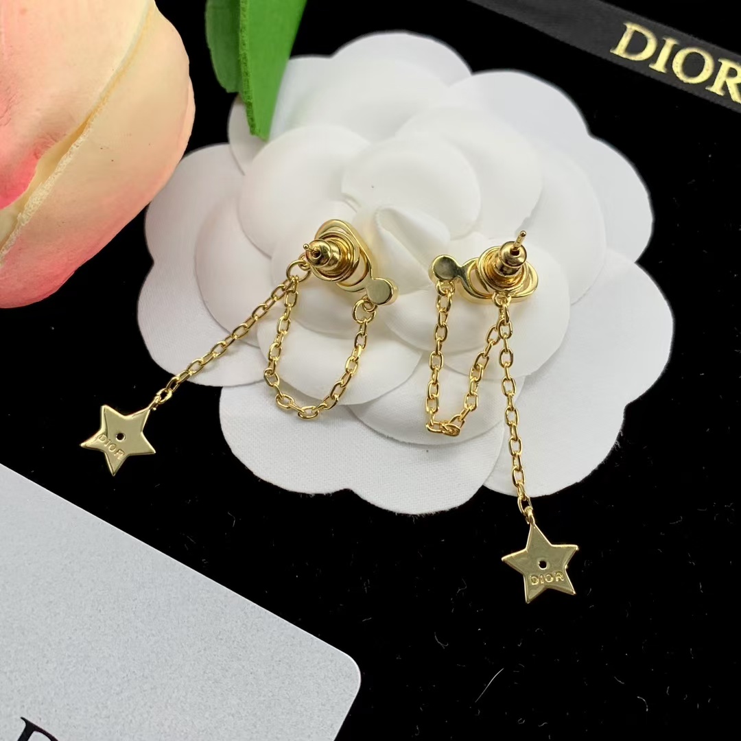 Dior Star Dangle Long Earrings - Best Replica Jewelry™