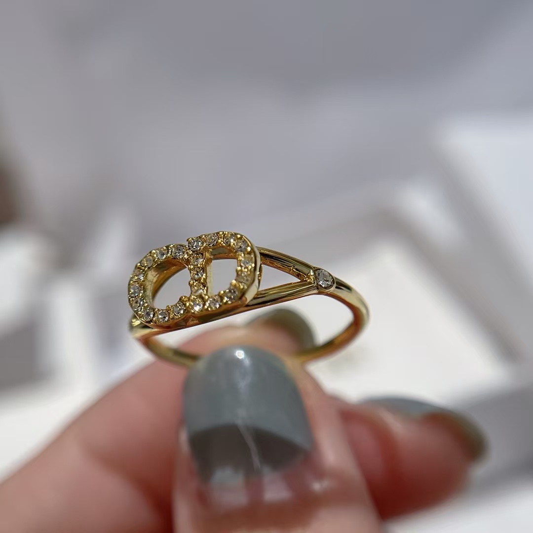 Dior CD Paved Diamond Ring - Best Replica Jewelry™