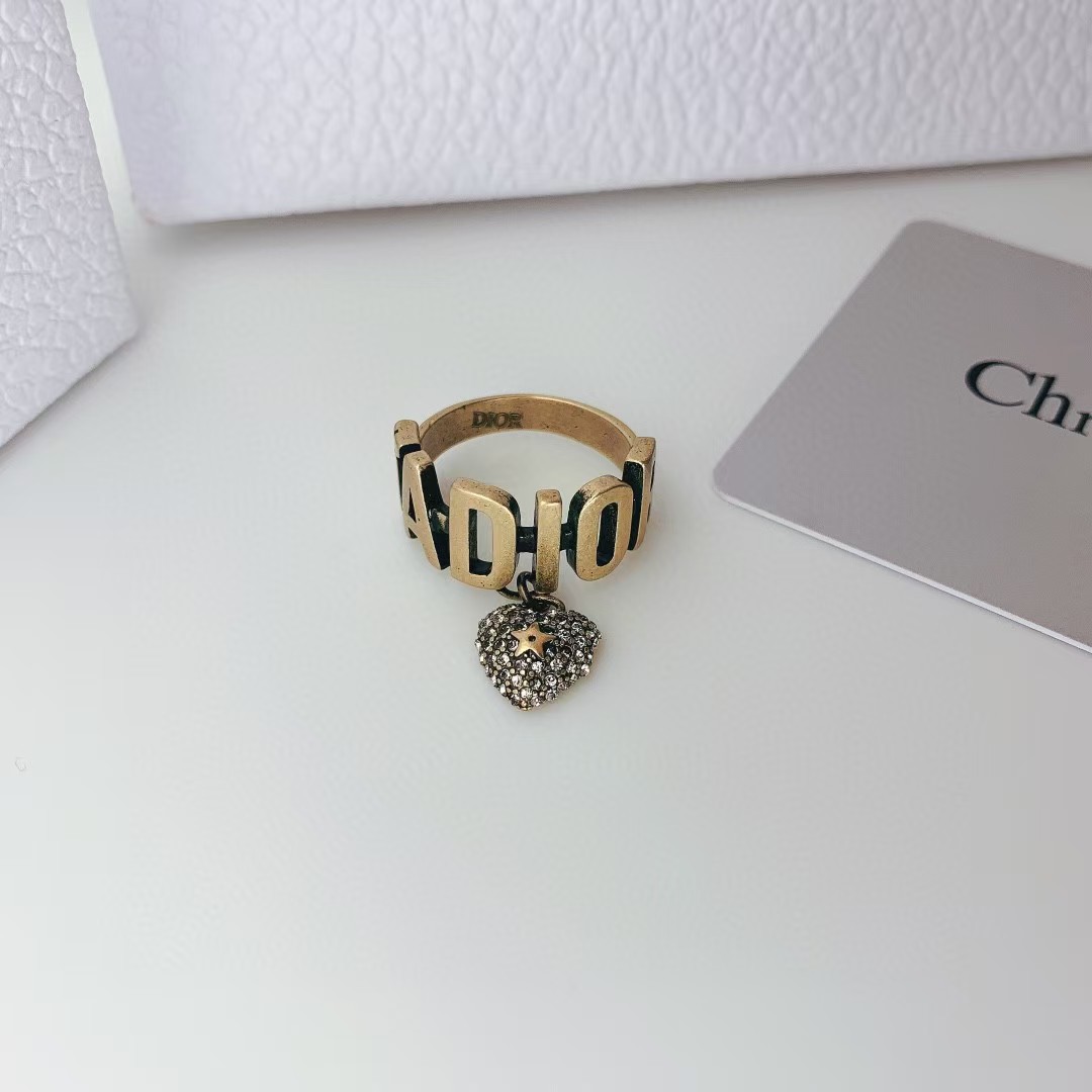 Dior JADIOR Heart Dangle Ring - Best Replica Jewelry™