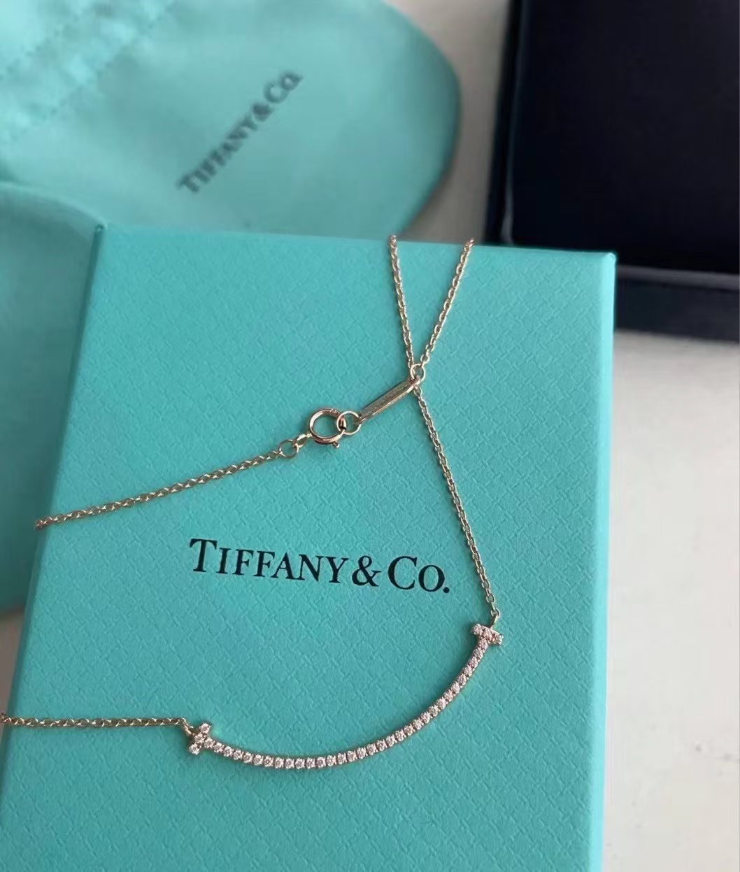 Tiffany T Smile Pendant Necklace - Best Replica Jewelry™