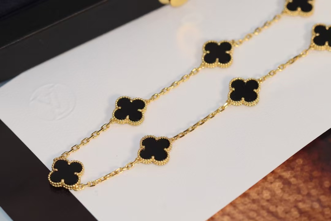 VCA Vintage Alhambra Necklace, 10 Motifs - Best Replica Jewelry™