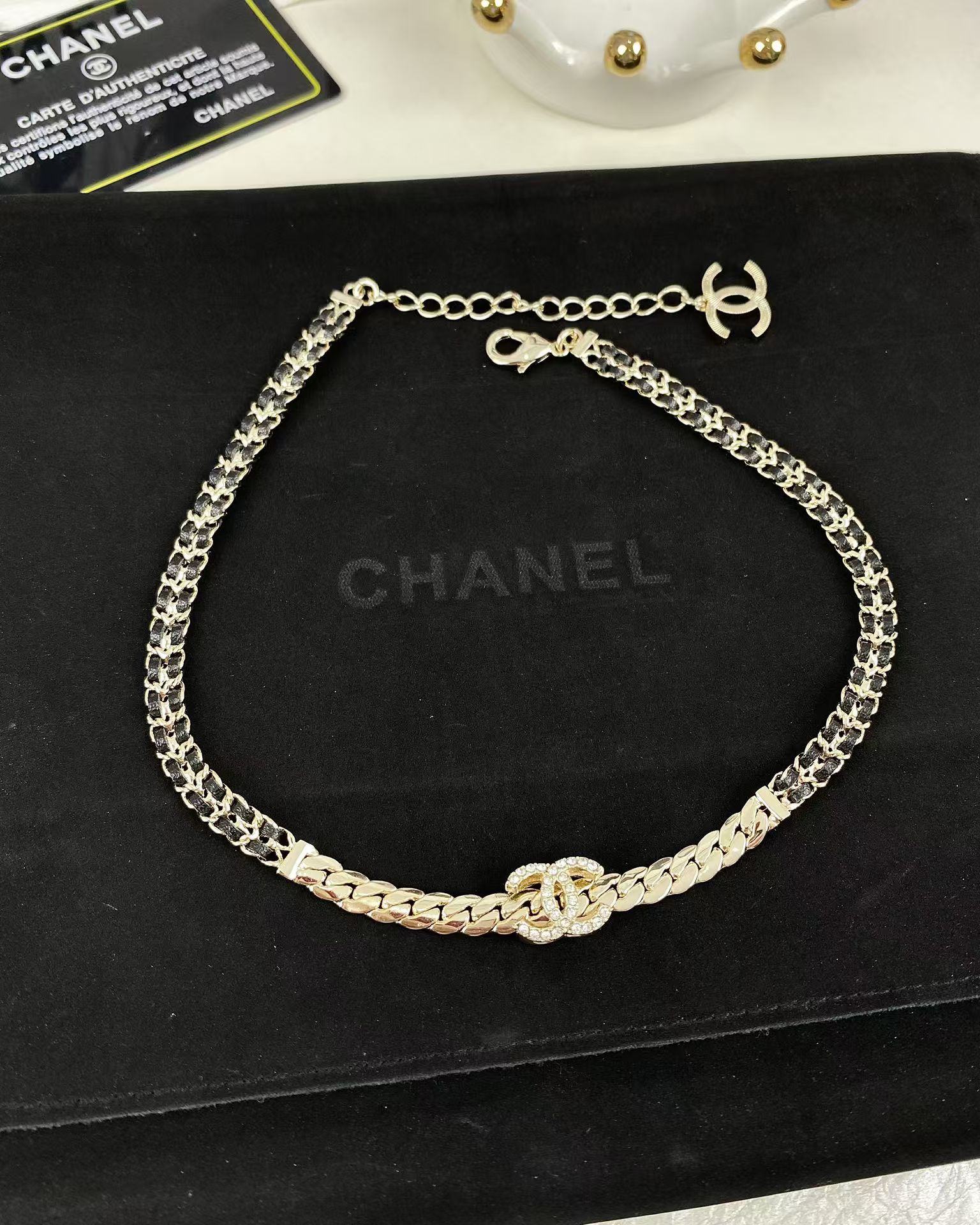 Chanel Leather Choker Necklace - Best Replica Jewelry™