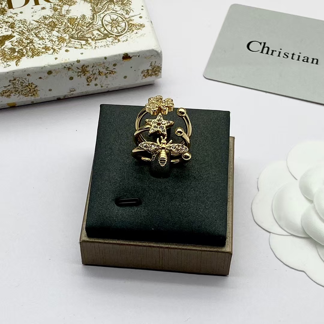 Dior Star Bee Clover Stacking Rings - 3 Pieces - Best Replica Jewelry™