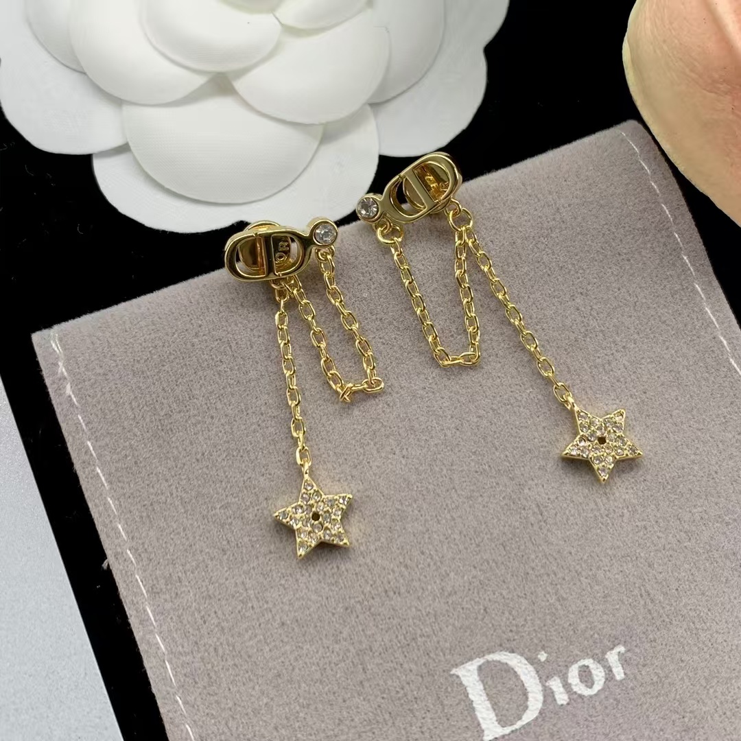Dior Star Dangle Long Earrings - Best Replica Jewelry™