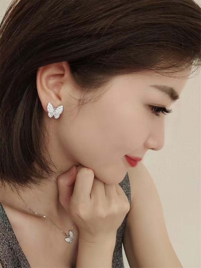 VCA Two Butterfly Earrings - Best Replica Jewelry™