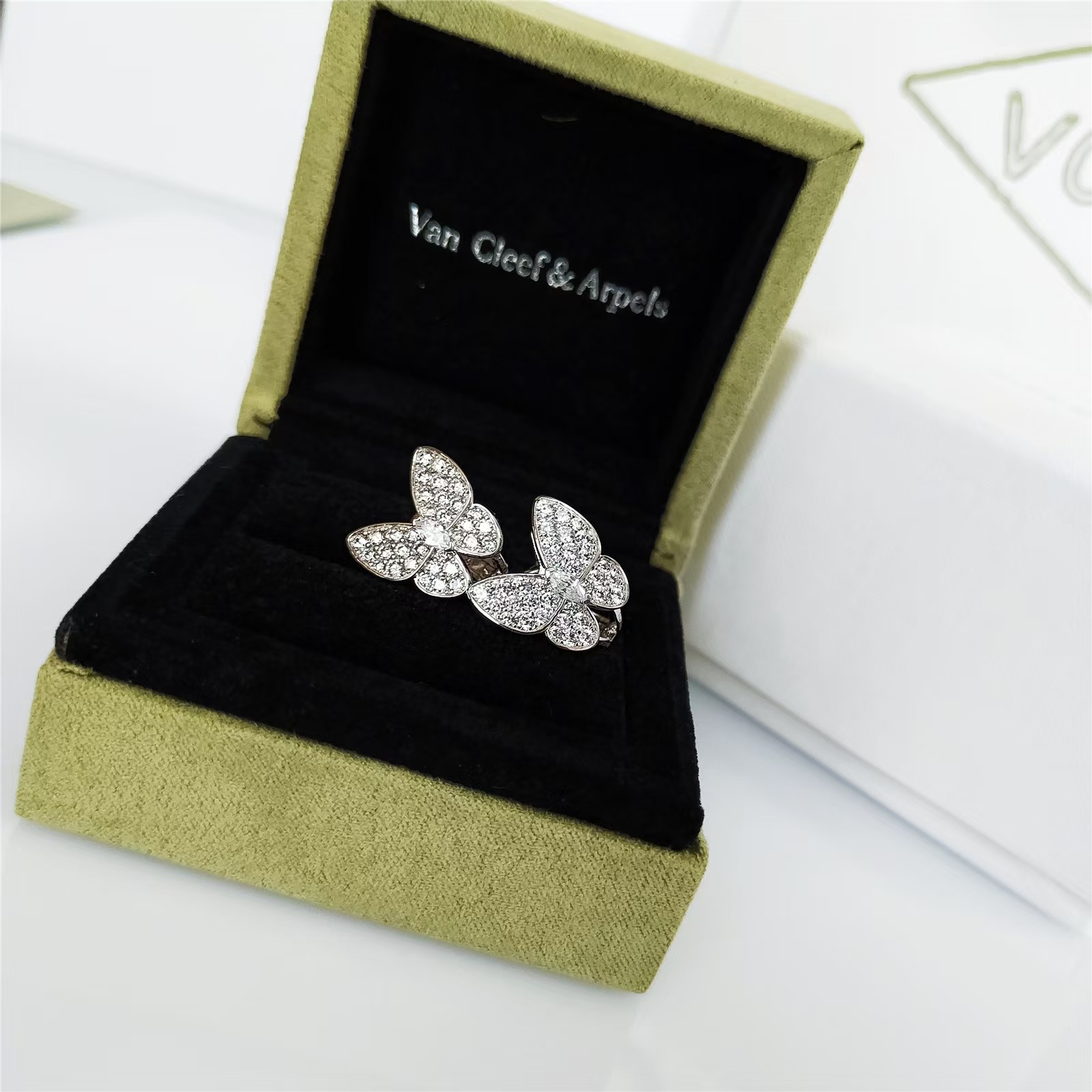 VCA Two Butterfly Earrings - Best Replica Jewelry™
