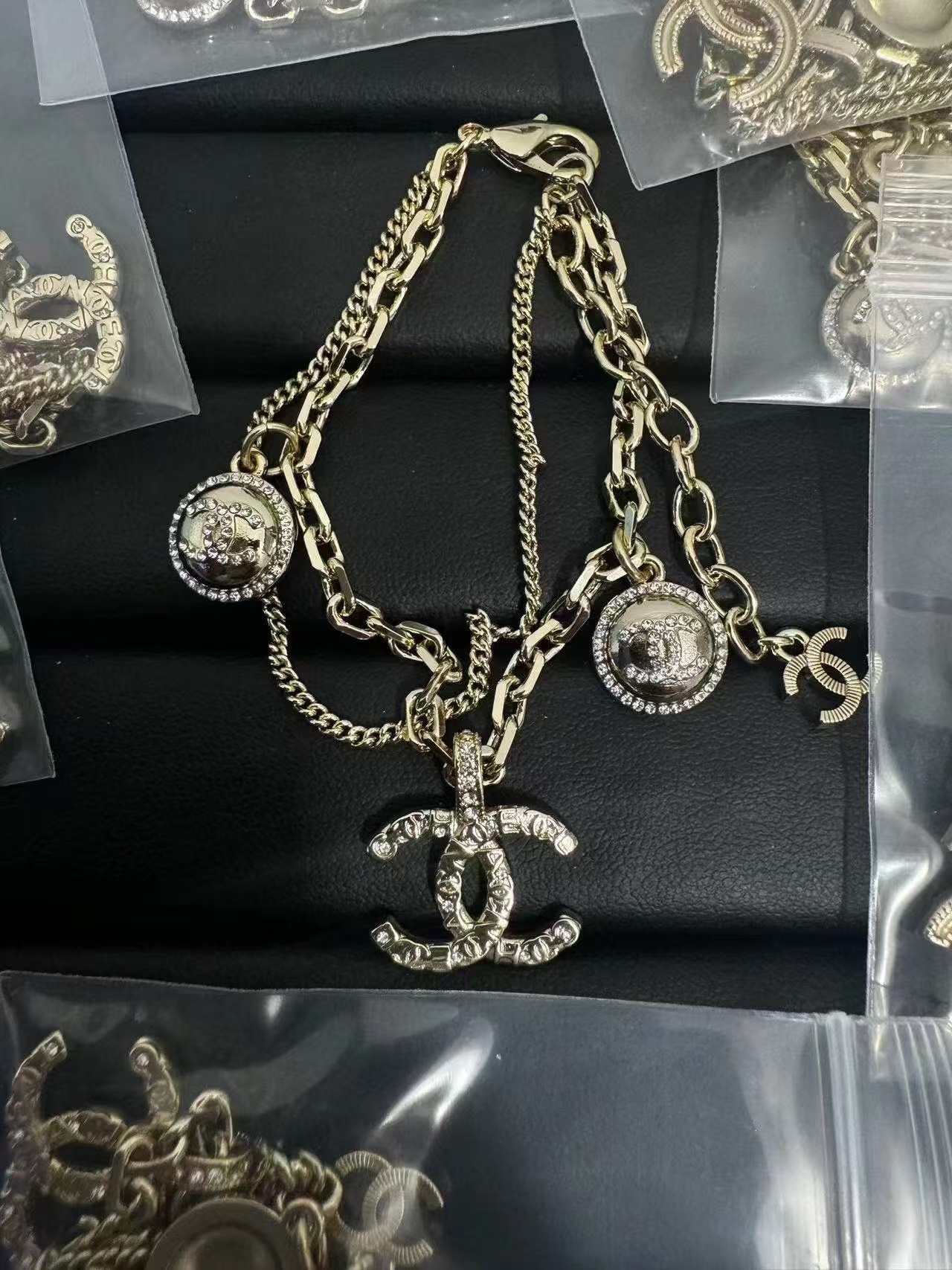 Chanel Two Layered Double C Bracelet - Best Replica Jewelry™