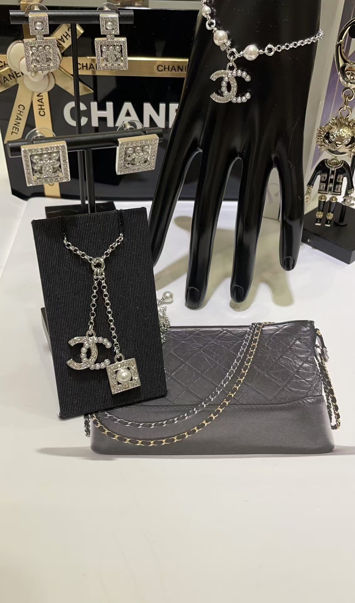 Chanel Two Pendants Drop Y Necklace - Best Replica Jewelry™