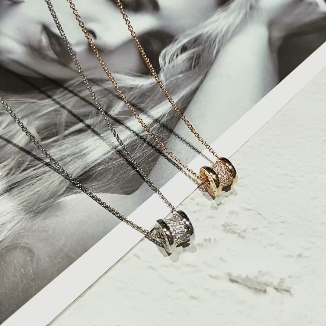 Bvlgari B.zero1 Necklace - Full Diamond - Best Replica Jewelry™