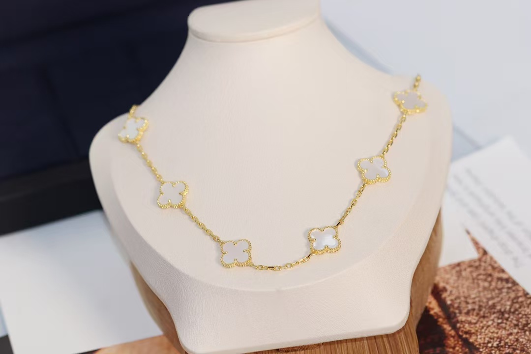 VCA Vintage Alhambra Necklace, 10 Motifs - Best Replica Jewelry™