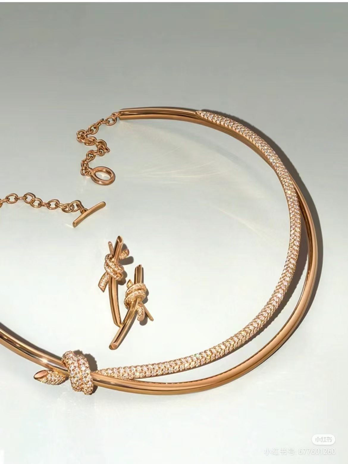 Tiffany Knot Double Row Hinged Necklace - Best Replica Jewelry™