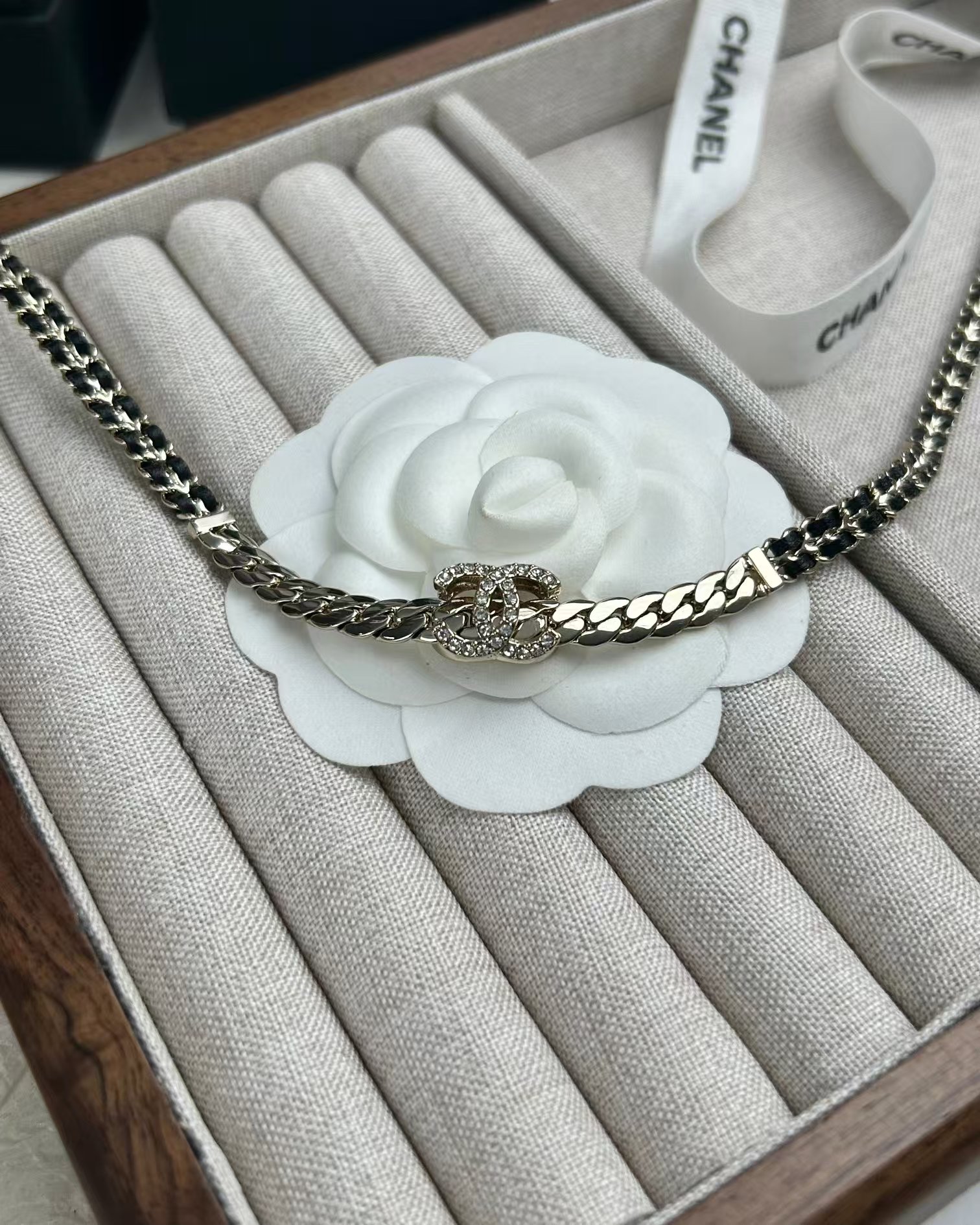 Chanel Leather Choker Necklace - Best Replica Jewelry™