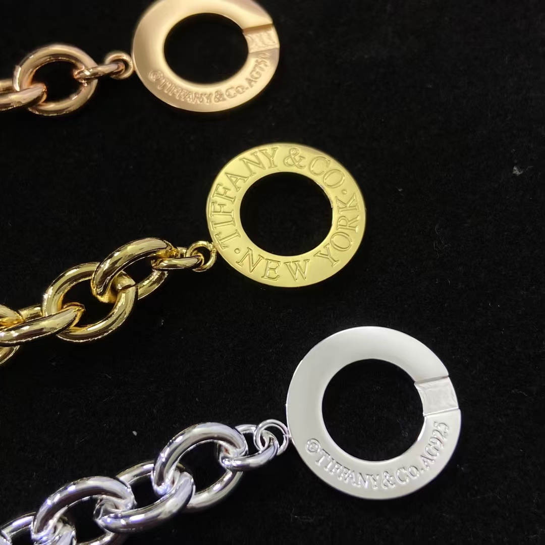 Tiffany Heart Charm OT Clasp Bracelet - Best Replica Jewelry™