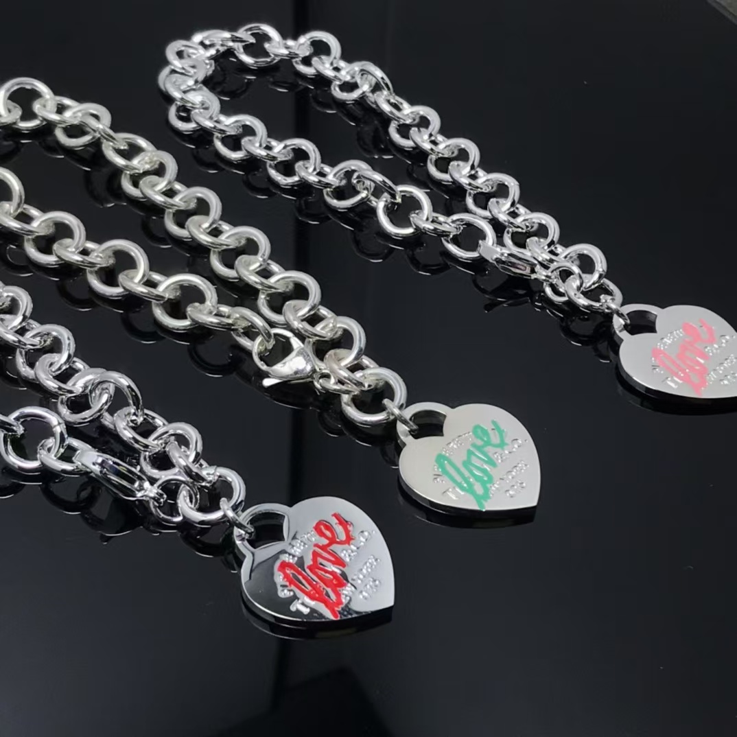 Tiffany Heart Tag Charm Chain Bracelet - Best Replica Jewelry™