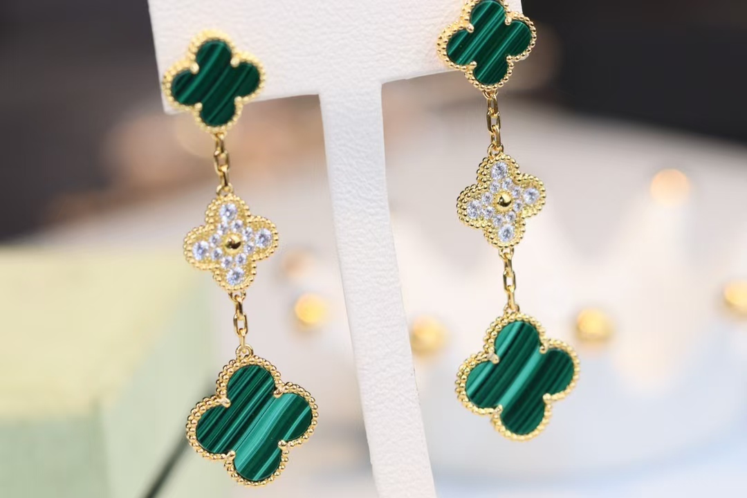 VCA Magic Alhambra Earrings 3 Motifs - Best Replica Jewelry™