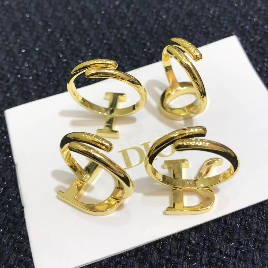 Dior Separate Letters Rings - 4 Pieces - Best Replica Jewelry™