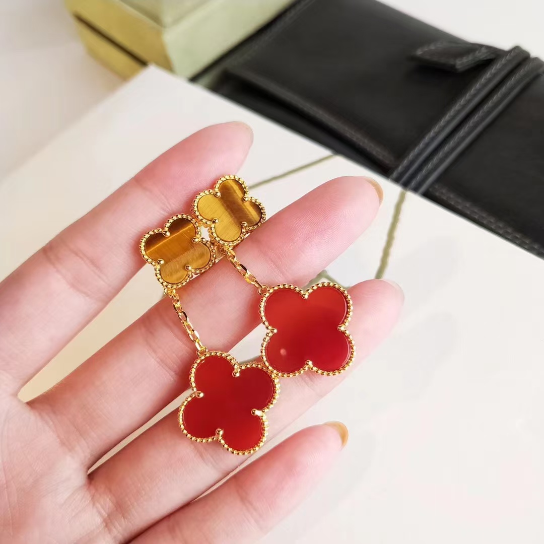 VCA Magic Alhambra Earrings 2 Motifs - Best Replica Jewelry™