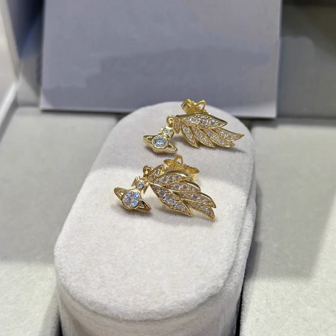 Vivienne Westwood Angel Wing Saturn Earrings - Best Replica Jewelry™